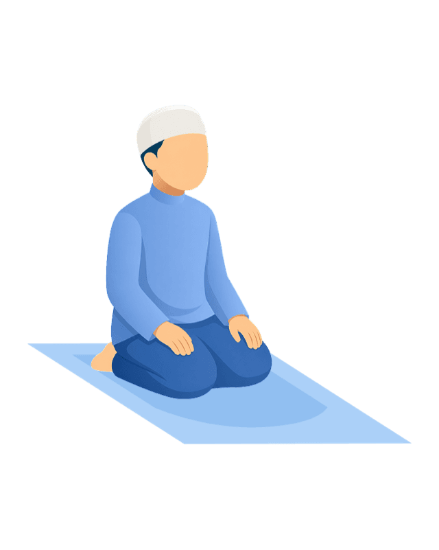 Sitting for the Tashahhud, men